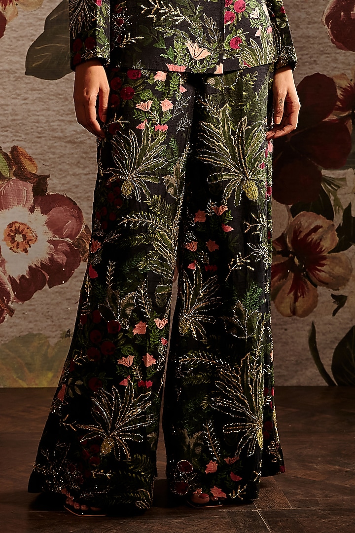 Multi-Colored Embroidered Blazer Set by Prints By Radhika at Pernia's Pop Up Shop
