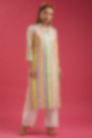 Multi-Colored Sequins Embroidered Kurta Set by Param Sahib at Pernia's Pop Up Shop