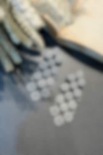 White Finish Zircon Dangler Earrings by Prestones at Pernia's Pop Up Shop
