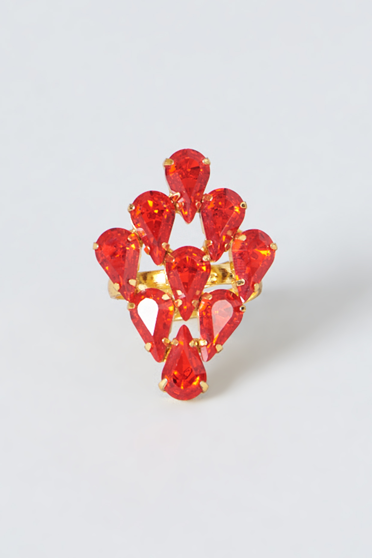 Gold Plated Swarovski Ring by Prestones