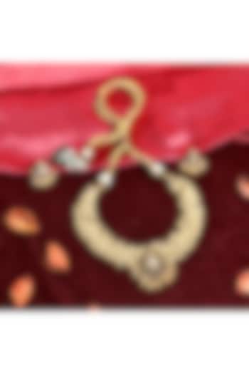 Gold Finish Pearl Temple Choker Necklace Set by Prestones at Pernia's Pop Up Shop