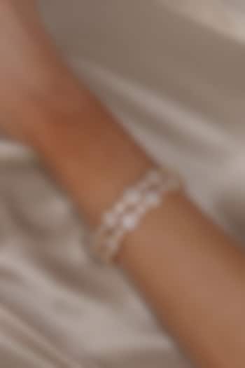 Two-Tone Finish Oval-Shaped Zircon Bracelet by Prestones at Pernia's Pop Up Shop