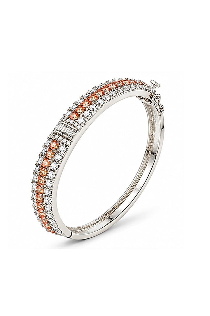 Two-Tone Finish Zircon Openable Bangle by Prestones at Pernia's Pop Up Shop