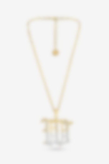 Gold Plated Diamond Initial Pendant Necklace by Prerto
