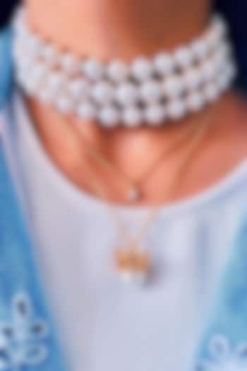 White Pearl Choker Necklace by Prerto at Pernia's Pop Up Shop