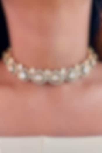 Gold Plated Kundan Polki Choker Necklace by Prerto at Pernia's Pop Up Shop