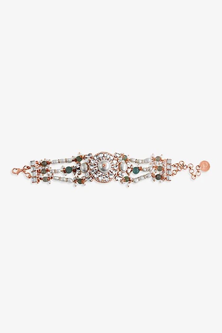 Rose Gold Plated Swarovski Crystal Bracelet by Prerto