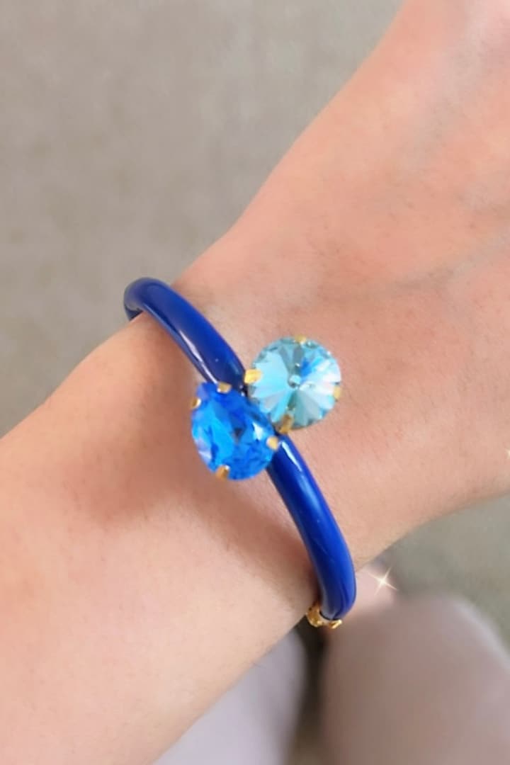 Gold Finish Enameled Bracelet by Prerto at Pernia's Pop Up Shop