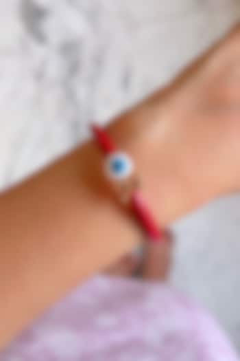 Gold Finish Enameled Evil-Eye Bracelet by Prerto at Pernia's Pop Up Shop