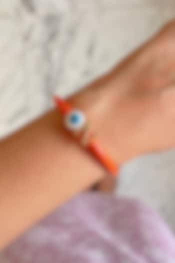 Gold Finish Enameled Evil-Eye Bracelet by Prerto at Pernia's Pop Up Shop