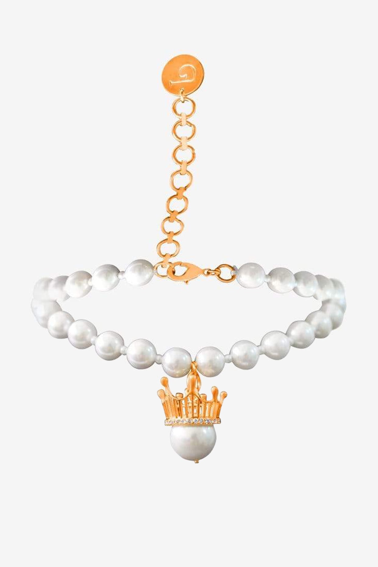 Buy Rose Gold Bracelet With Semi-Precious Carved Beads, Swarovski Crystals  And Delicate Pearl Accents By Prerto KALKI Fashion India