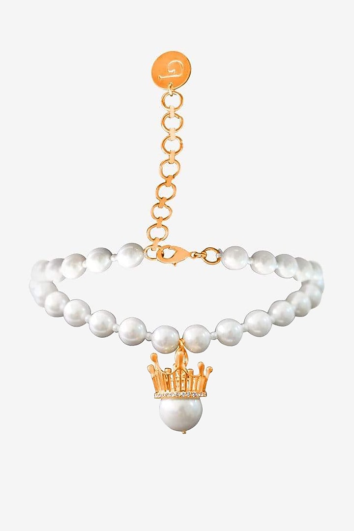 Gold Finish Beaded Princess Bracelet by Prerto at Pernia's Pop Up Shop