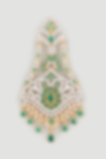 Gold Finish Emerald Pasa by Parure