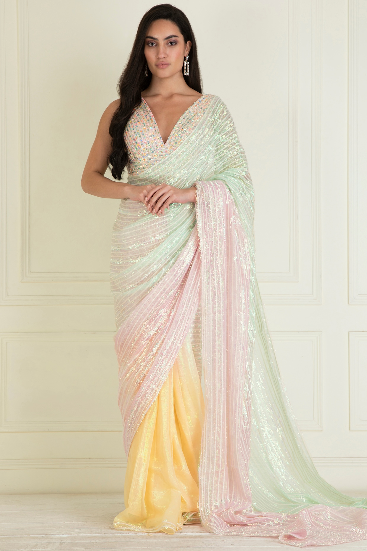 Buy NH TAX Women Multicolor Digital Print Georgette Saree (Free Size)  Online at Best Prices in India - JioMart.