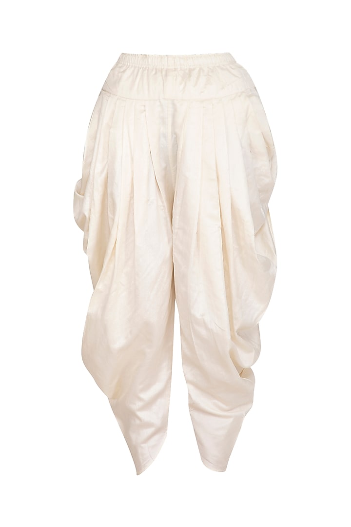 Ivory Polka Dot Embroidered Kurta Set by Priyanka Jain at Pernia's Pop Up Shop