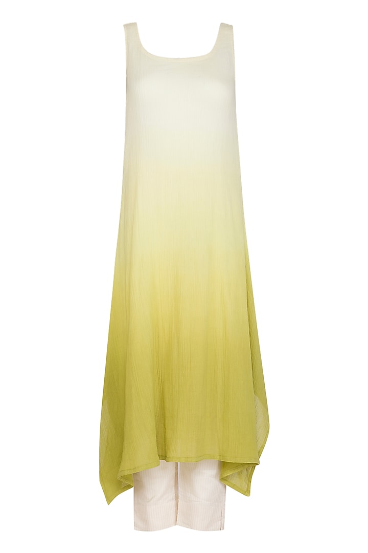 Ivory Embroidered Kurta With Palazzo Pants & Inner by Priyanka Jain at Pernia's Pop Up Shop