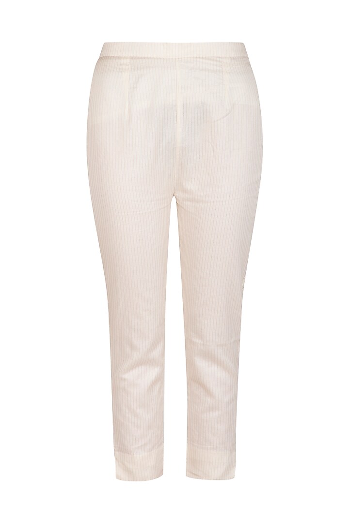 Ivory Embroidered Tunic With Pant by Priyanka Jain at Pernia's Pop Up Shop