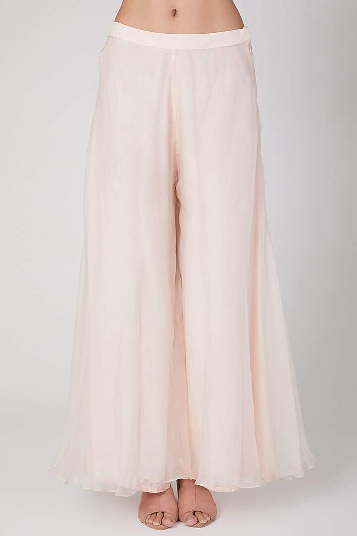 Blush Pink Embroidered Wedding Sharara Set by Priyanka Jain at Pernia's Pop Up Shop