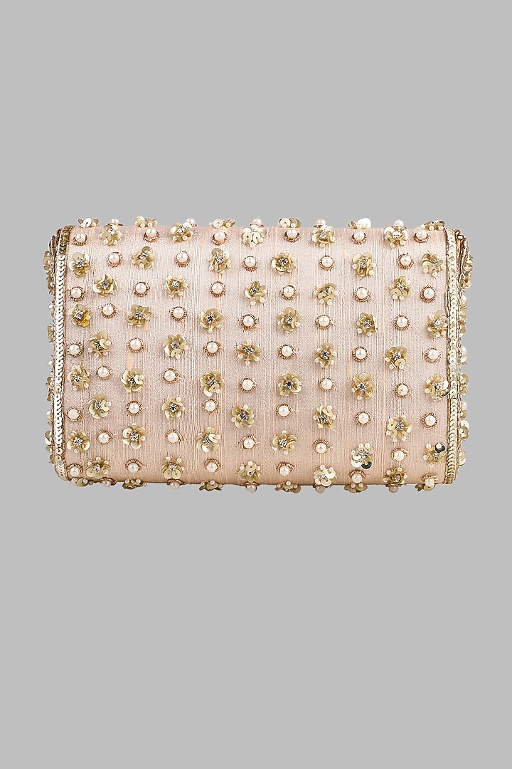 Pink Sequins Embroidered Clutch by Priyanka Jain at Pernia's Pop Up Shop