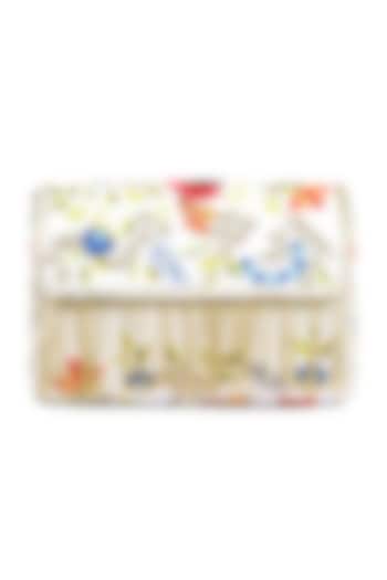 Ivory Hand Embroidered Clutch by Priyanka Jain at Pernia's Pop Up Shop
