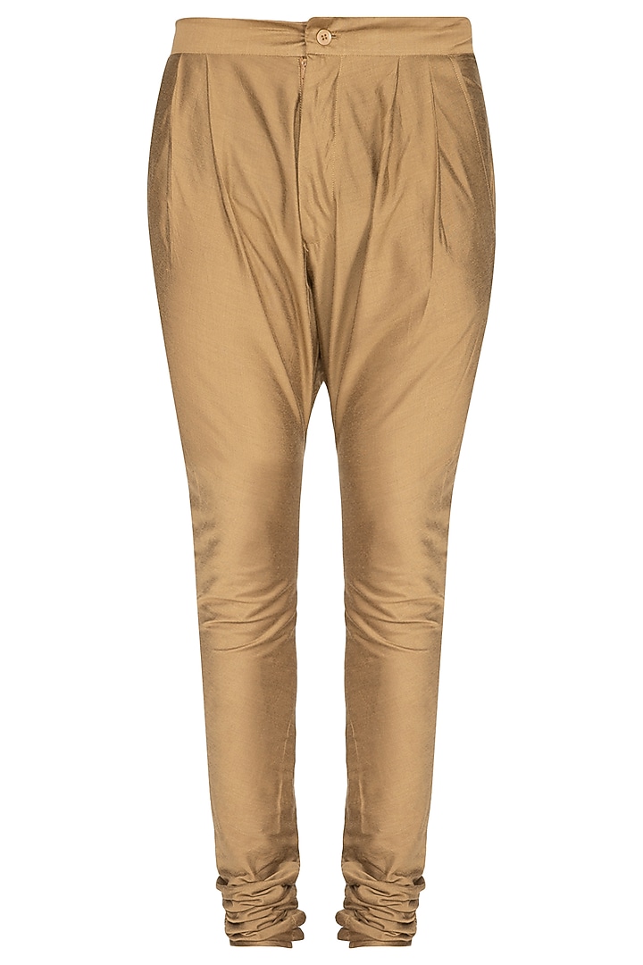 Brown Antique Churidaar pants by Pranay Baidya Men at Pernia's Pop Up Shop