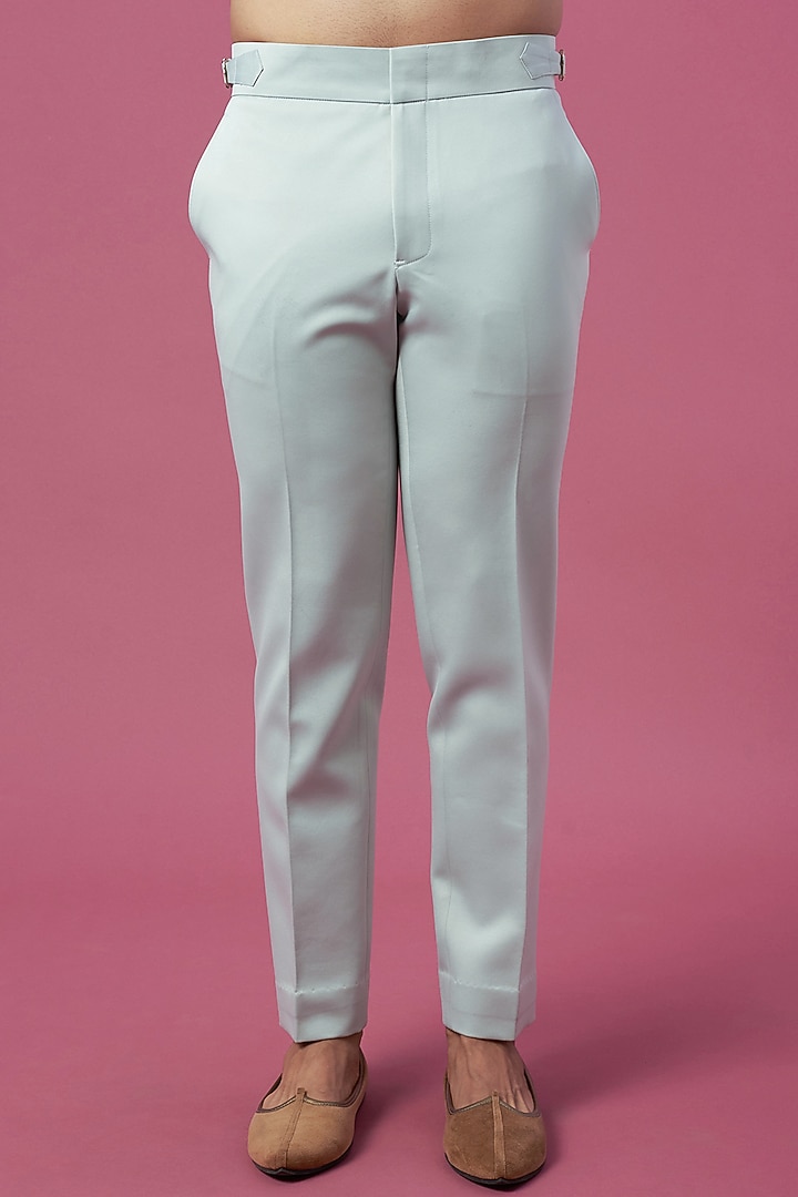 Silver Jacquard Long Bundi Jacket Set by Prima Czar at Pernia's Pop Up Shop