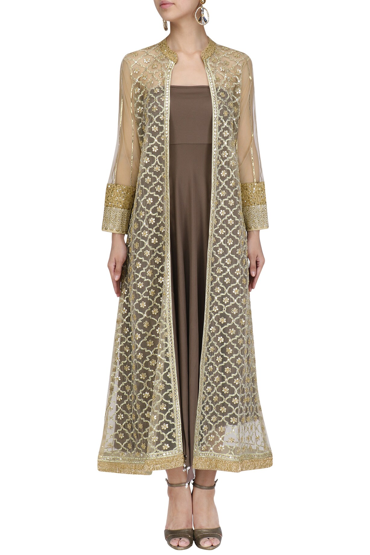 sheer gold jacket