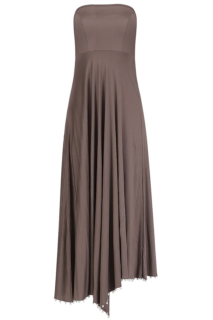 Gold and brown asymmetrical sequined tunic available only at Pernia's Pop Up Shop.