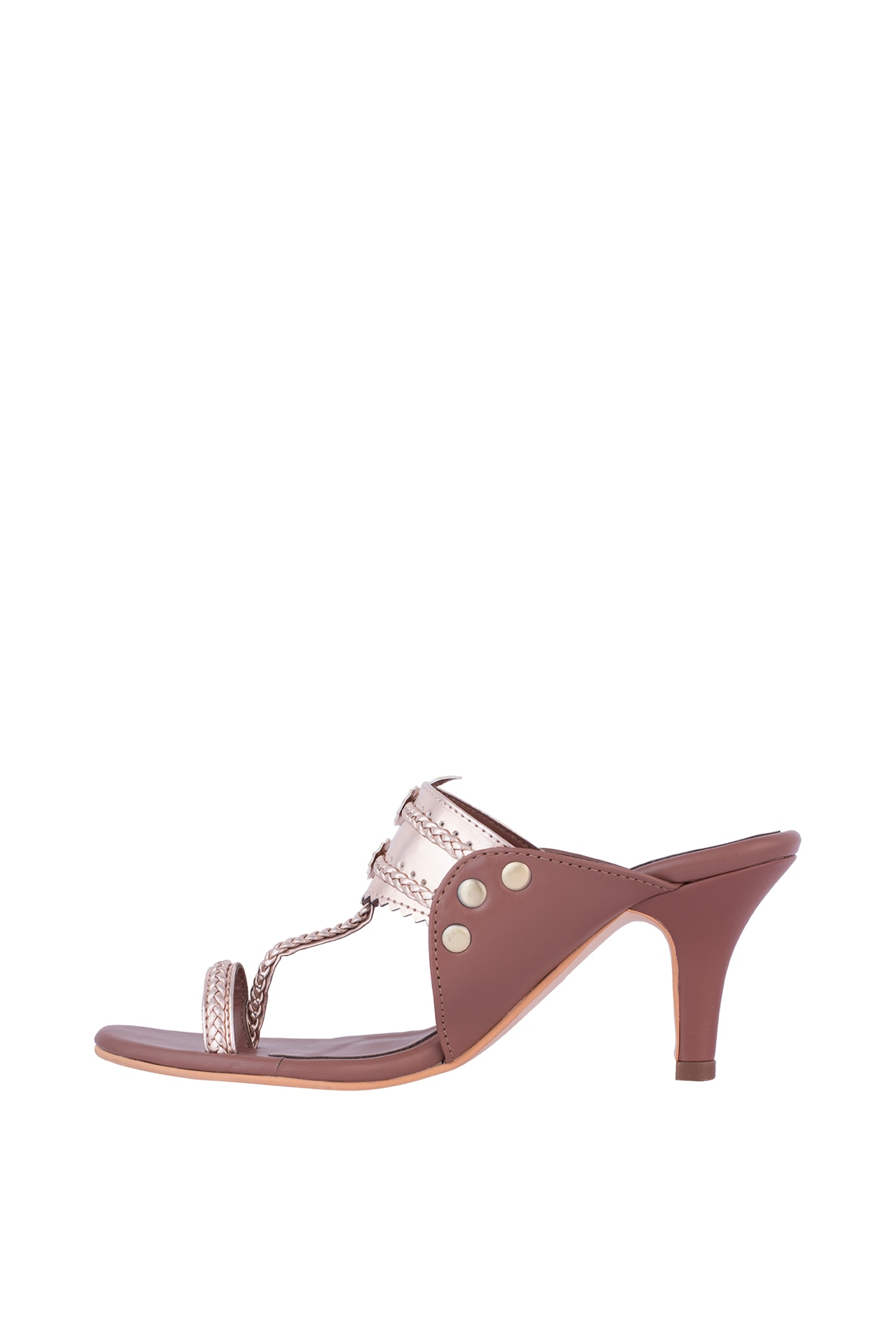 Buy Do Bhai Classic Heeled Copper Kolhapuri for Women & Girls/UK3 at  Amazon.in