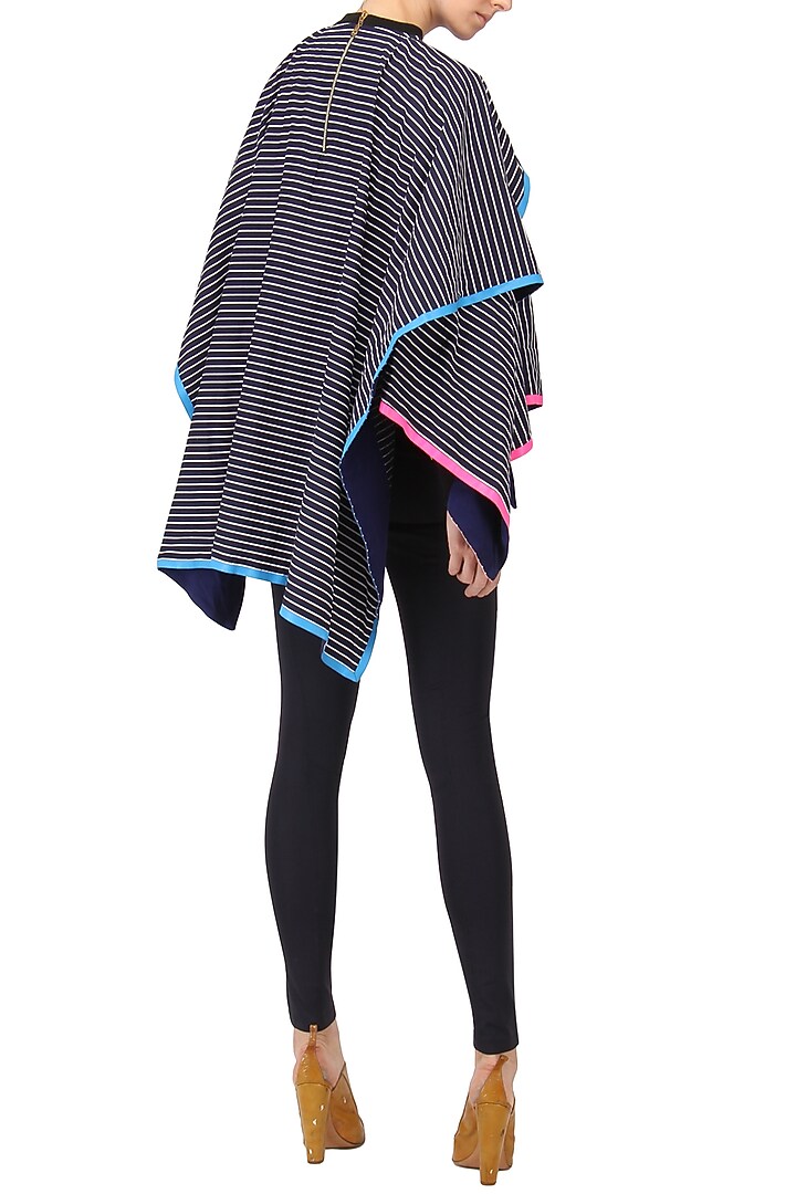 Blue layered applique work sweatshirt available only at Pernia's Pop Up Shop.