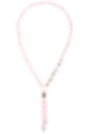 Matte Finish Crystal and Alloy Beads Necklace by Parure