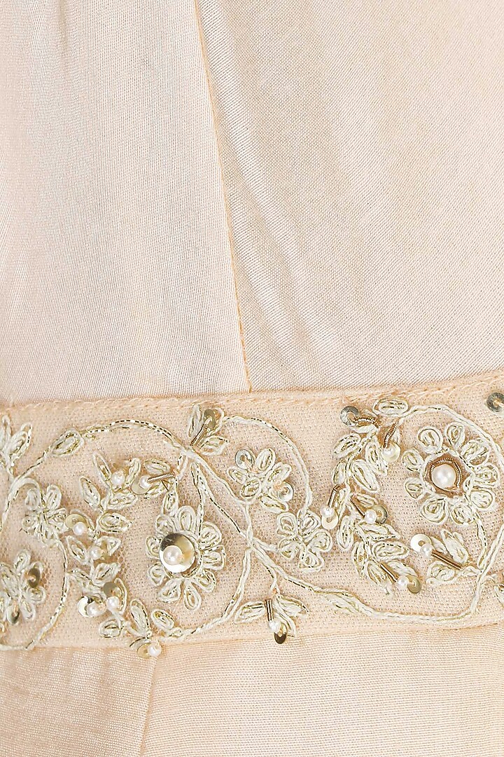 Powder pink floral embroidered cold shoulder gown available only at Pernia's Pop Up Shop.