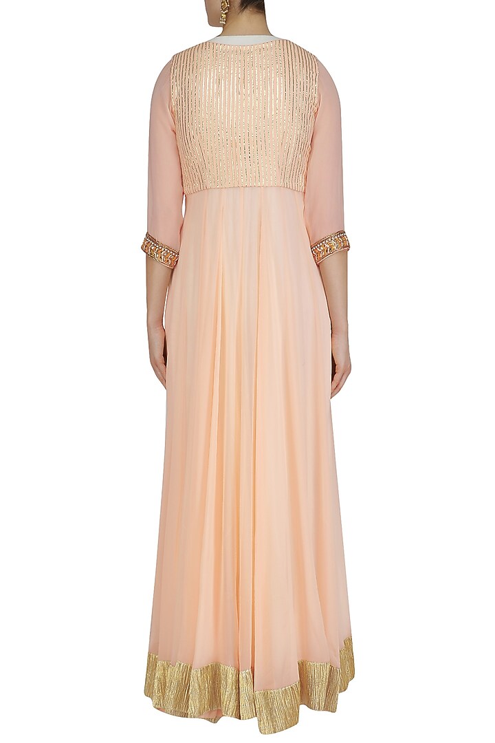 Pink emboidered maxi dress available only at Pernia's Pop Up Shop.