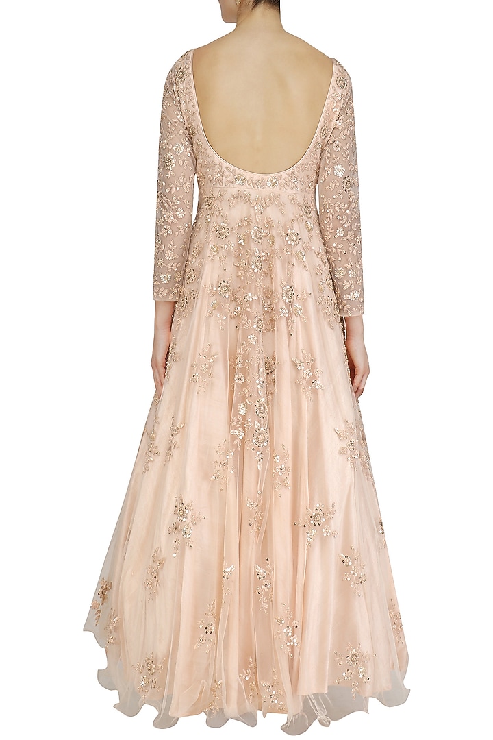 Powder blue embroidered flared gown available only at Pernia's Pop Up Shop.