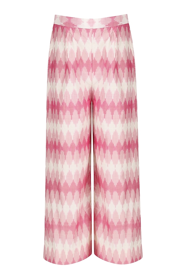 White and pink ombre kurta with palazzos and embroidered jacket set available only at Pernia's Pop Up Shop.
