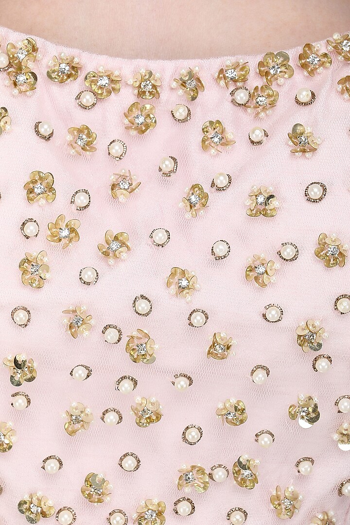 Lilac and ivory sequin embroidered lehenga set available only at Pernia's Pop Up Shop.