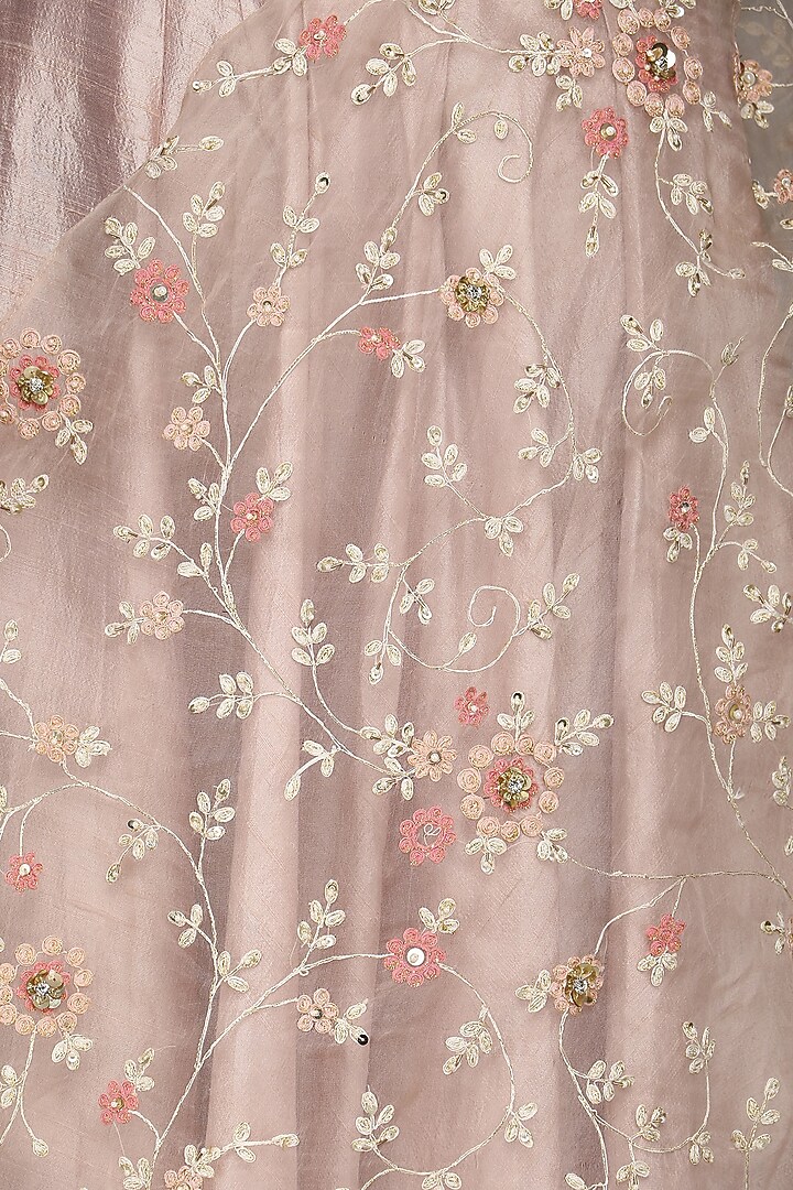 Dirty rose embroidered cape with skirt and bustier available only at Pernia's Pop Up Shop.