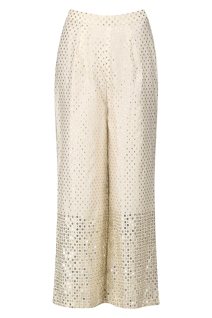 Ivory embroidered kurta set available only at Pernia's Pop Up Shop.