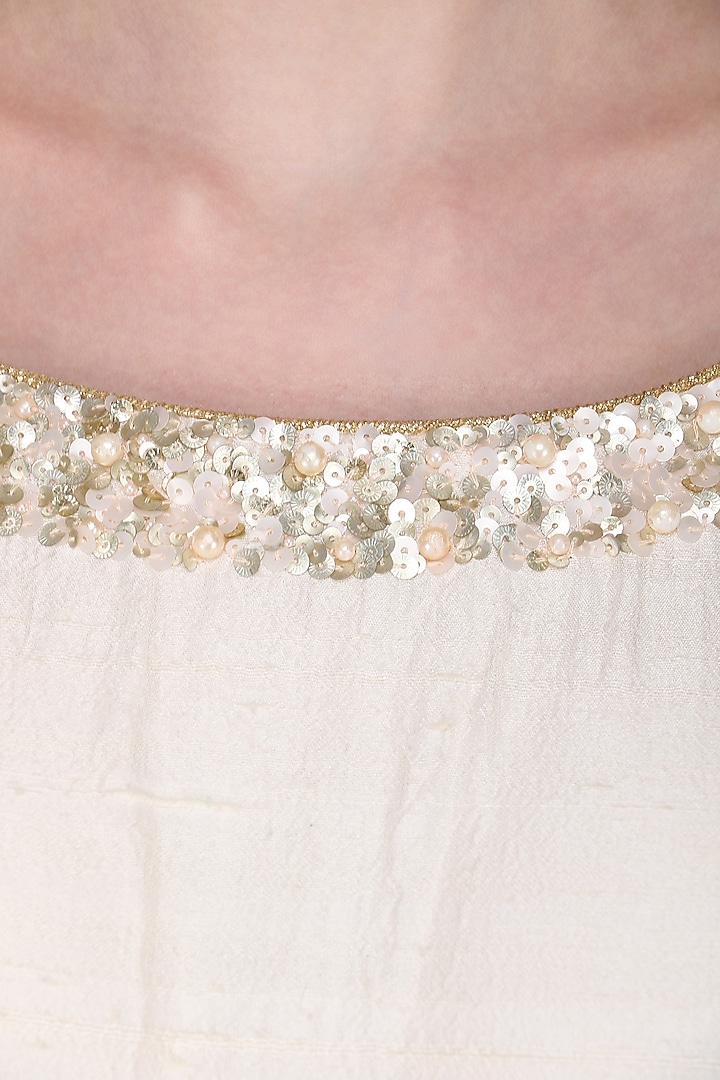 Peach and ivory ombre anarkali available only at Pernia's Pop Up Shop.