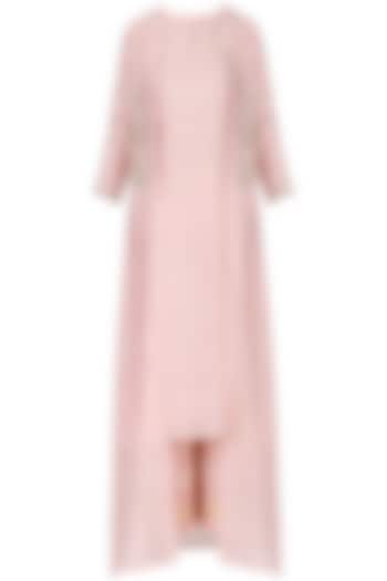 Pink kurta with palazzos and embroidered jacket set available only at Pernia's Pop Up Shop.