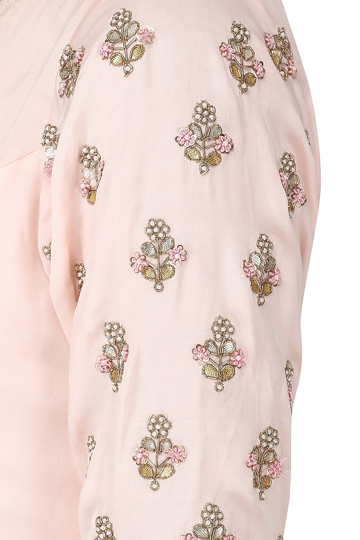 Pink and white ombre anarkali with palazzo pants set available only at Pernia's Pop Up Shop.