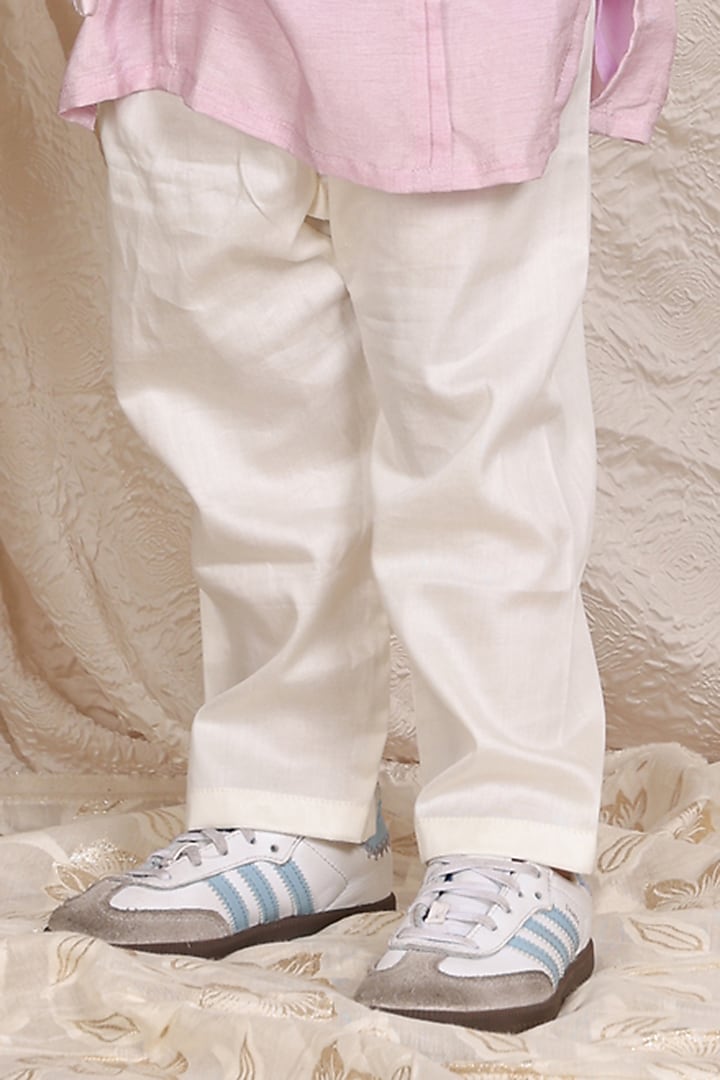 Lavender Silk Cutdana Work Nehru Jacket Set For Boys by P & S Co at Pernia's Pop Up Shop