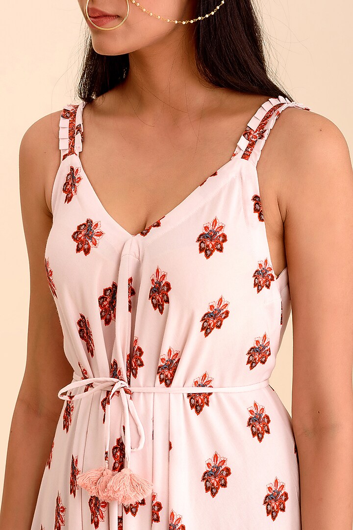 Pink Printed Palazzo Jumpsuit by Pasha at Pernia's Pop Up Shop