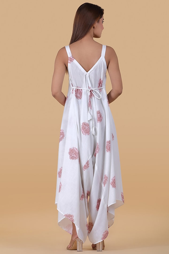 Frosty White Palazzo Jumpsuit by Pasha at Pernia's Pop Up Shop