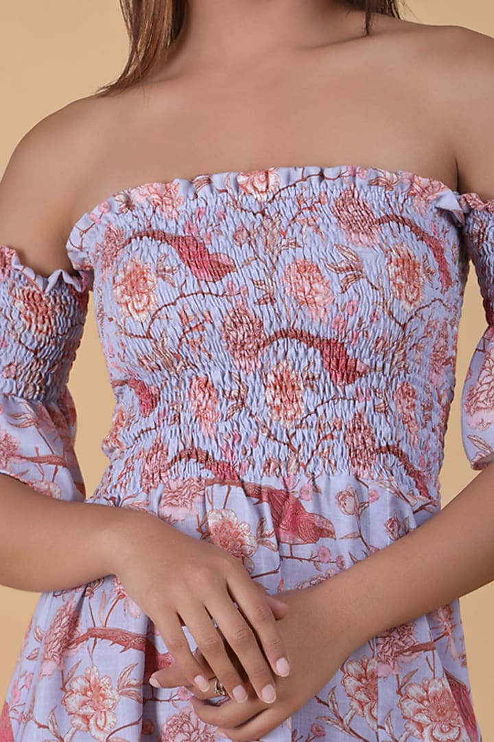 Pastel Heather Smock Summer Dress by Pasha at Pernia's Pop Up Shop