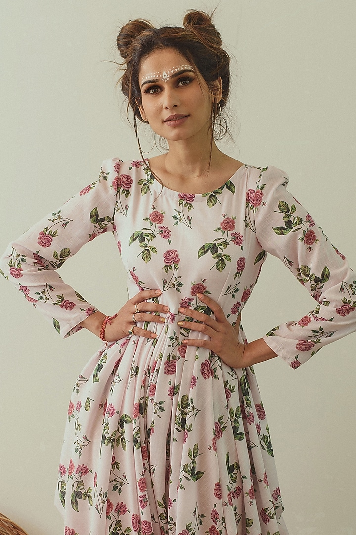 Sof Pink Berry Linen Draped Dhoti Jumpsuit by Pasha at Pernia's Pop Up Shop
