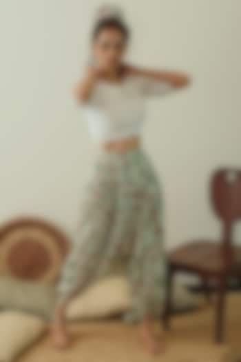 Sage Green Linen Dhoti Pants by Pasha at Pernia's Pop Up Shop