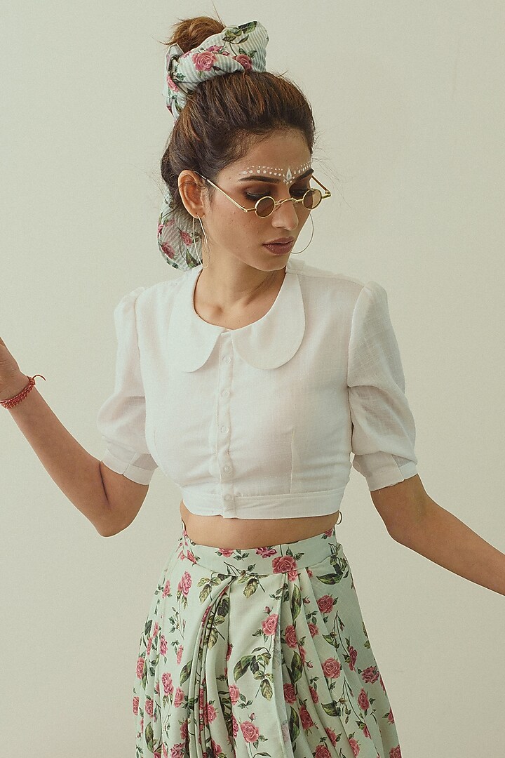 Sage Green Linen Dhoti Pants by Pasha at Pernia's Pop Up Shop