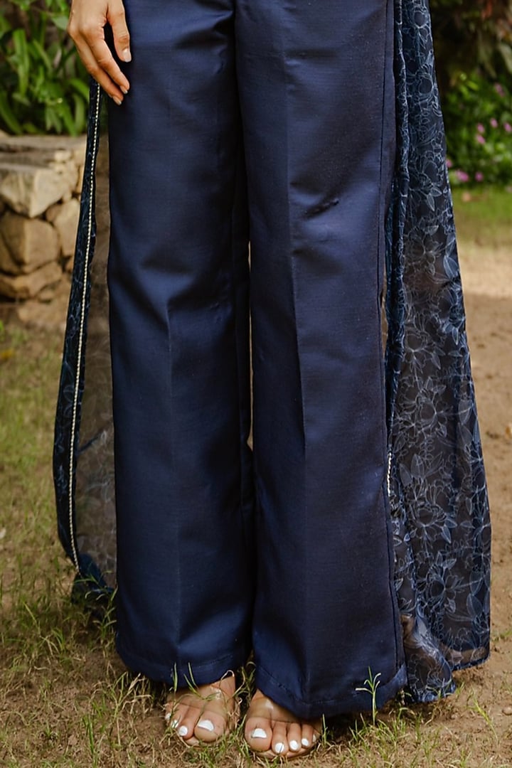 Twilight Blue Organza Cape Set by Pasha at Pernia's Pop Up Shop
