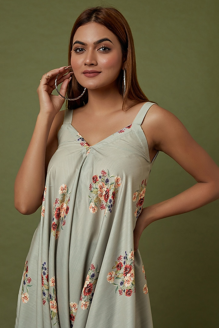 Laurel Green Floral Printed Jumpsuit by Pasha at Pernia's Pop Up Shop